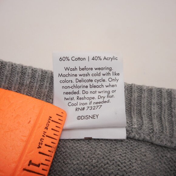 Disney Jumping Bean Little Boy sz 5 Mickey Mouse Knit Sweater Gray Cotton Blend - Picture 6 of 11